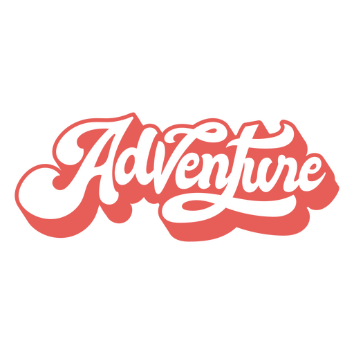 Abenteuer roter Schriftzug PNG-Design