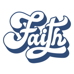 Glaubenswortbeschriftung PNG-Design