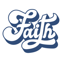 Letras de palabras de fe Diseño PNG Transparent PNG