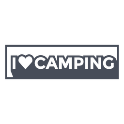 Liebe Camping PNG-Design