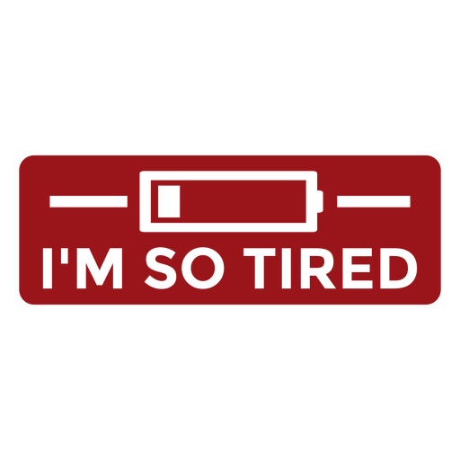 Tired camping badge PNG Design