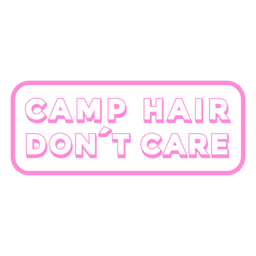 Distintivo de citação de cabelo de acampamento