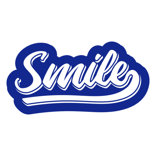 Smile word lettering