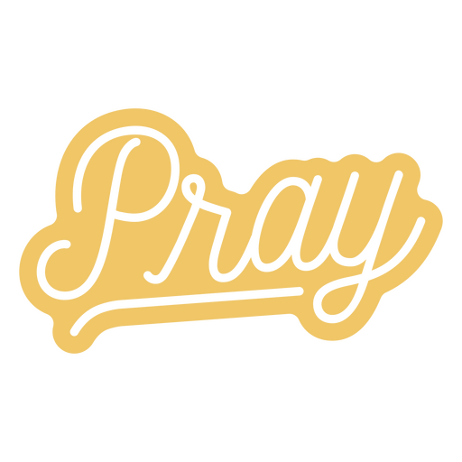 Pray word cursive lettering PNG Design