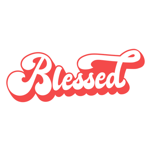Blessed quote lettering  PNG Design