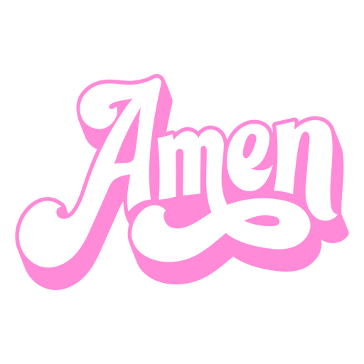 Amém palavra letras rosa Desenho PNG