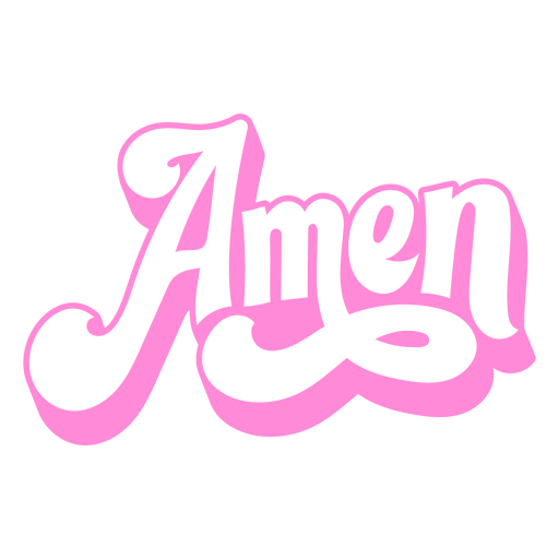 Amen Wort rosa Schriftzug PNG-Design
