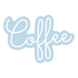 Coffee word lettering PNG Design