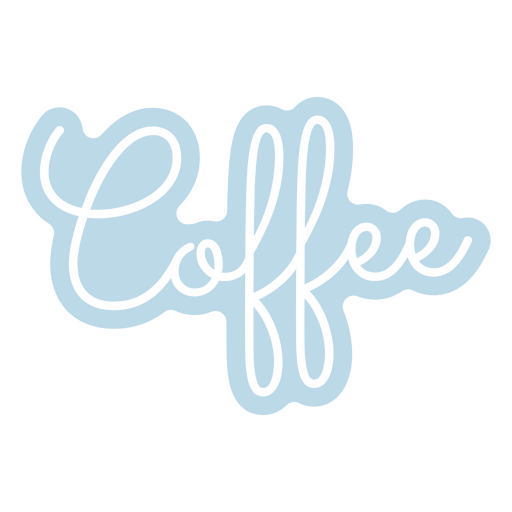 Coffee word lettering