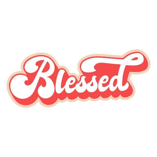 Blessed word lettering PNG Design