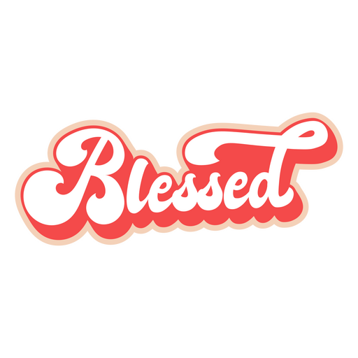 Blessed Word Lettering PNG & SVG Design For TShirts