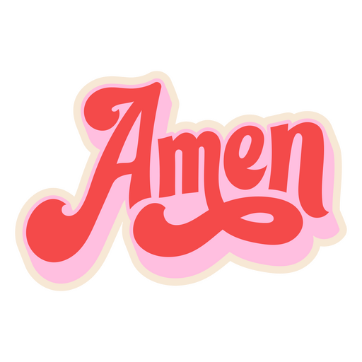 Amen-Wortbeschriftung PNG-Design
