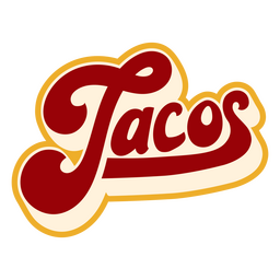 Tacos-Schriftzug PNG-Design
