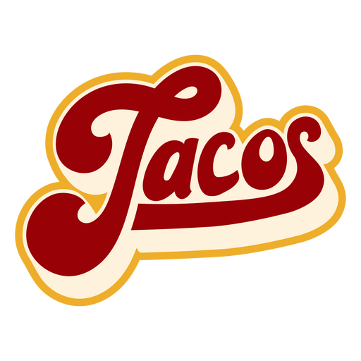 Tacos-Schriftzug PNG-Design
