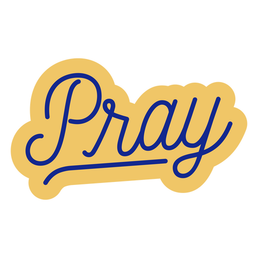Pray word lettering