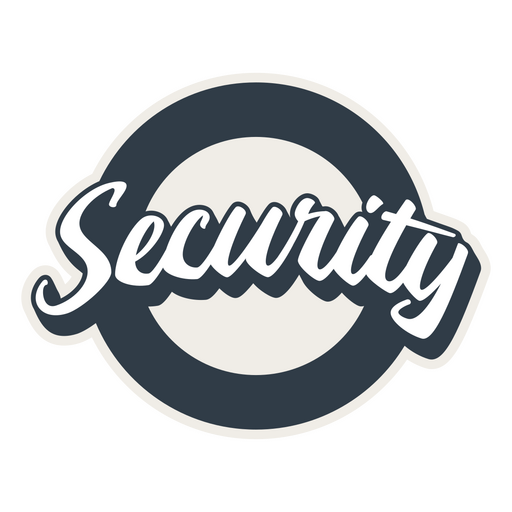 Security word badge retro PNG Design