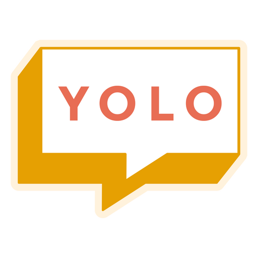 Yolo orange Textnachricht PNG-Design