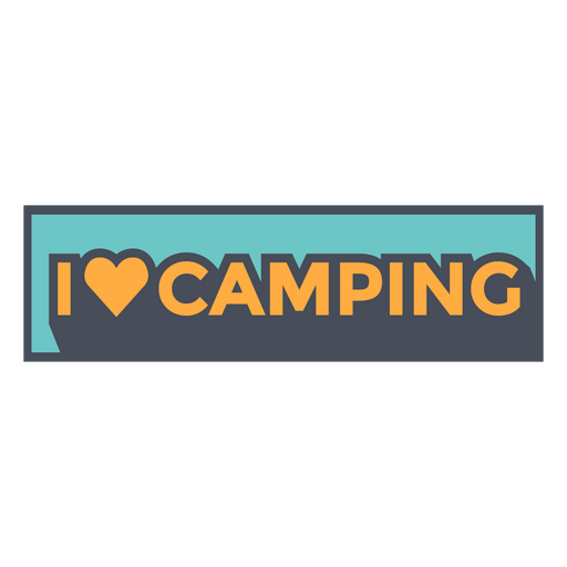 Ich liebe Campingzitat PNG-Design