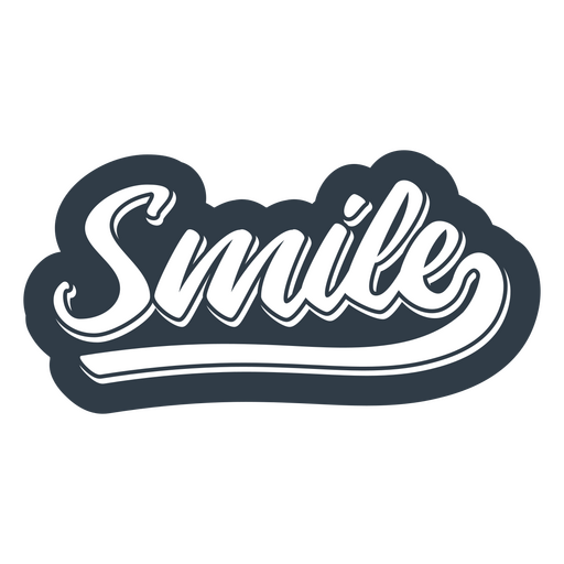 Smile Brushed Word PNG Design