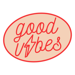 Frase cursiva de buenas vibraciones Diseño PNG