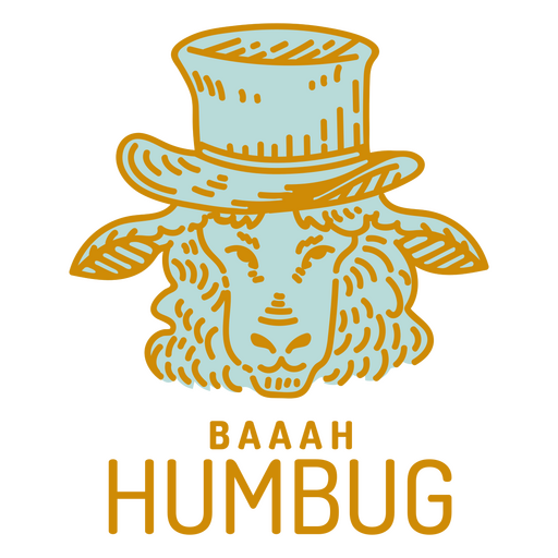 Humbug-Wortspiel-Zitat-Abzeichen PNG-Design