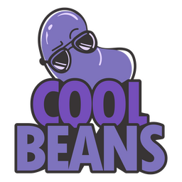 Cool beans pun quote badge