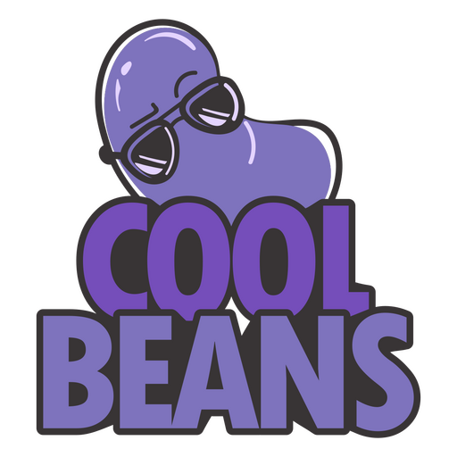 Insignia de cita de juego de palabras Cool beans Diseño PNG
