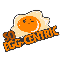 Distintivo de citação de trocadilho centrado em ovo
