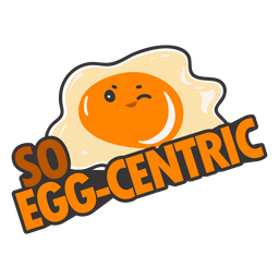 Ei-zentrisches Wortspiel-Zitat-Abzeichen PNG-Design