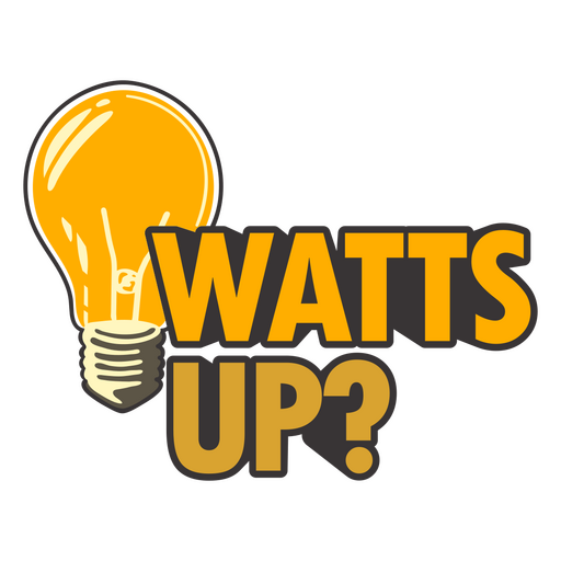 Watts para cima? citação de lâmpada Desenho PNG