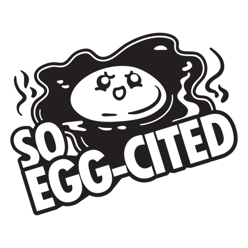 Egg-cited-Abzeichen PNG-Design
