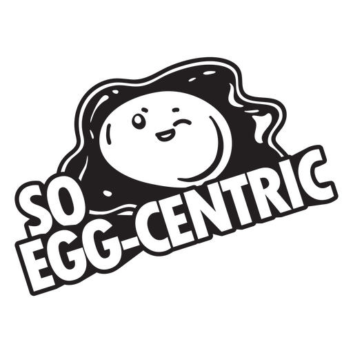 Insignia de cita centrada en el huevo Diseño PNG
