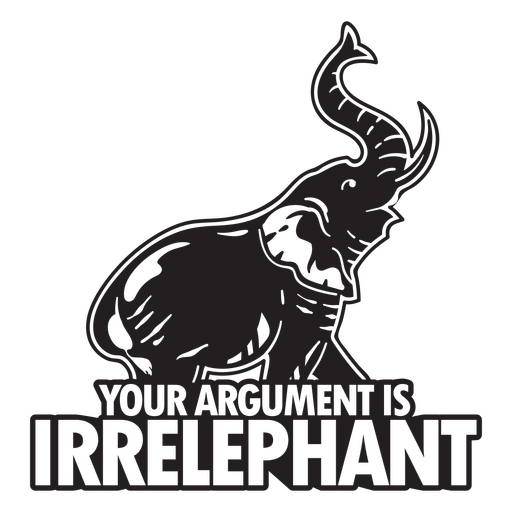 Irrelephant badge PNG Design