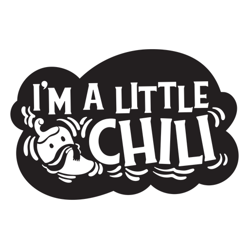 Kleines Chili-Zitat-Abzeichen PNG-Design