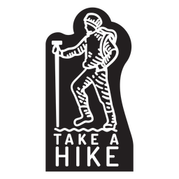 Insignia de cita de caminata Diseño PNG