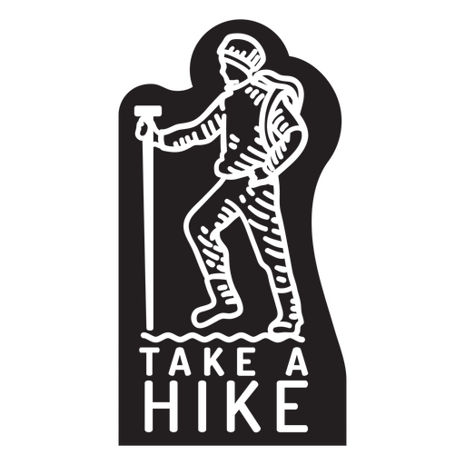Hike quote badge PNG Design