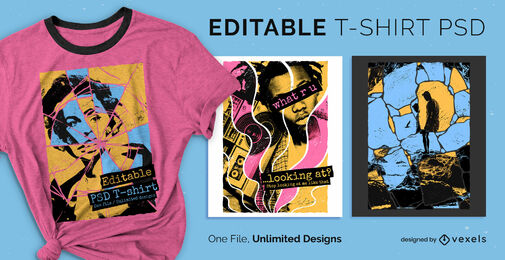 Broken glass pop art scalable t-shirt design