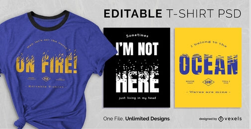 Textured quote scalable psd t-shirt