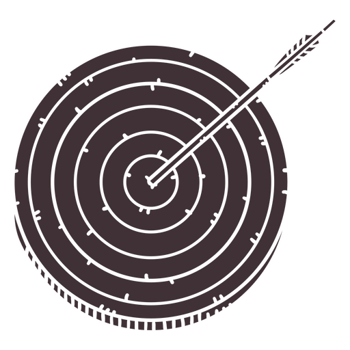 Archery sport bullseye target  PNG Design