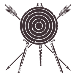 Blanco de tiro con arco Bullseye Diseño PNG