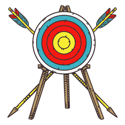 Archery arrows sport target PNG Design