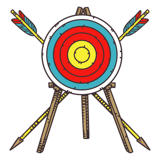 Alvo esportivo de flechas de tiro com arco Desenho PNG