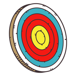 Tiro con arco deportivo al blanco Diseño PNG
