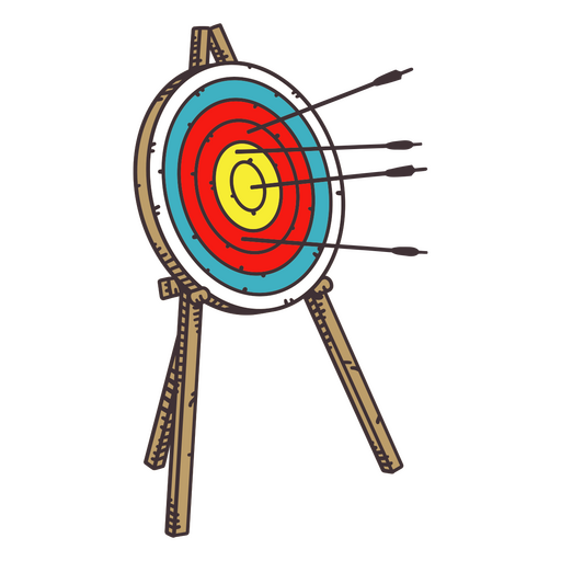 Tiro com arco esportivo Bullseye Desenho PNG