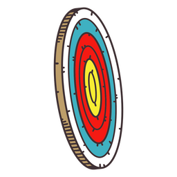 Traço de cor de alvo de tiro com arco Desenho PNG Transparent PNG