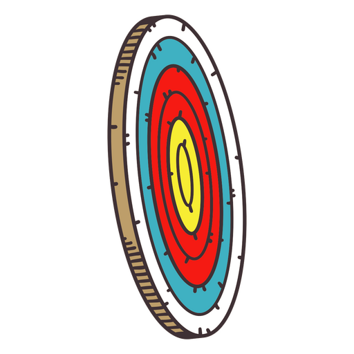 Archery target color stroke PNG Design