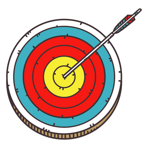 Bull's eye archery PNG Design