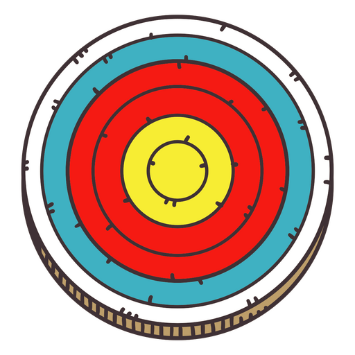 Archery target bullseye PNG Design