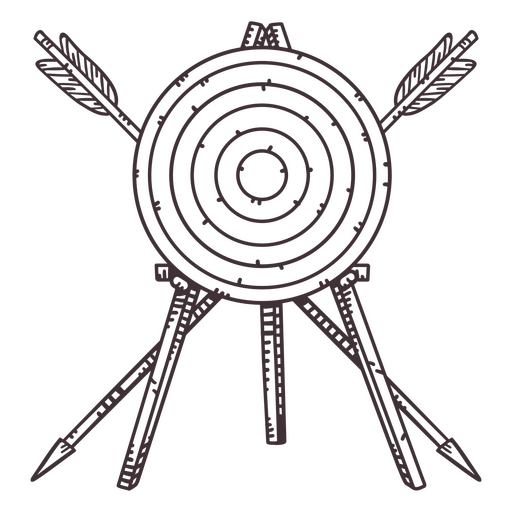Archery arrow target sport PNG Design