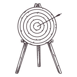 Tiro com arco esportivo de seta Bullseye Desenho PNG